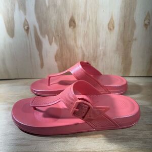 Fitflop Iqushion Coral Buckle Thong Sandals Women’s Size 9